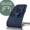 Ergobaby 3-in-1 Evolve Bouncer + Toy Bar Bundle - Midnight Blue