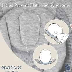 Ergobaby 3-in-1 Evolve Bouncer - Charcoal Grey