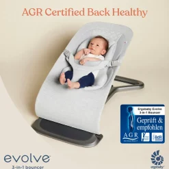 Ergobaby 3-in-1 Evolve Bouncer - Charcoal Grey