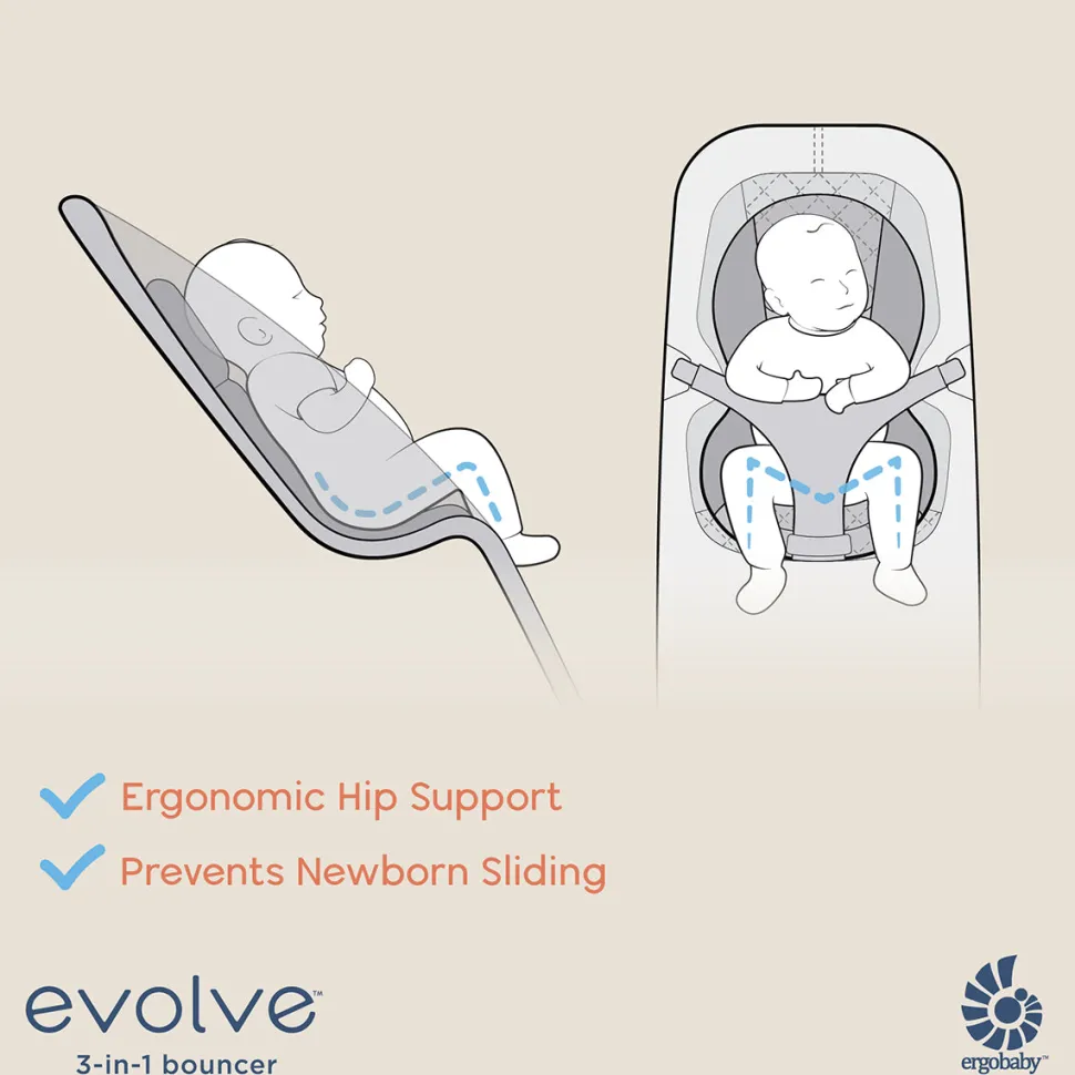 Ergobaby 3-in-1 Evolve Bouncer - Midnight Blue