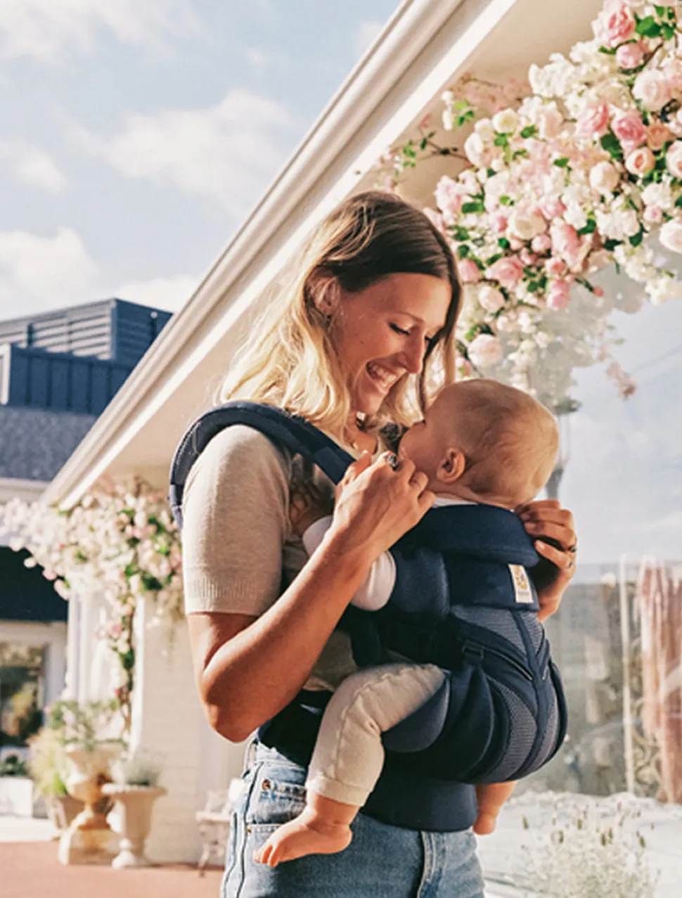 Ergobaby Omni 360 Cool Air Mesh Baby Carrier - Tones of Blue