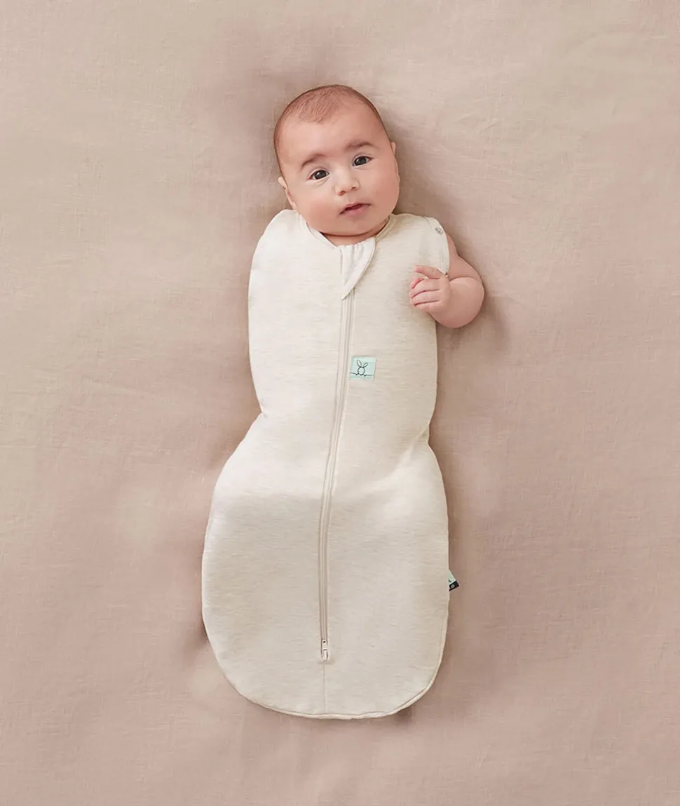ergoPouch Cocoon Swaddle Sack 1.0 TOG - Oatmeal Marle, 3-6 Months