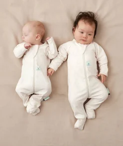 ergoPouch Layers Long Sleeve Romper 1.0 TOG - Oatmeal Marle, 3-6 Months