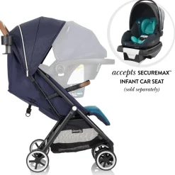 Evenflo GOLD Otto Self-Folding Lightweight Travel Stroller - Sapphire Blue