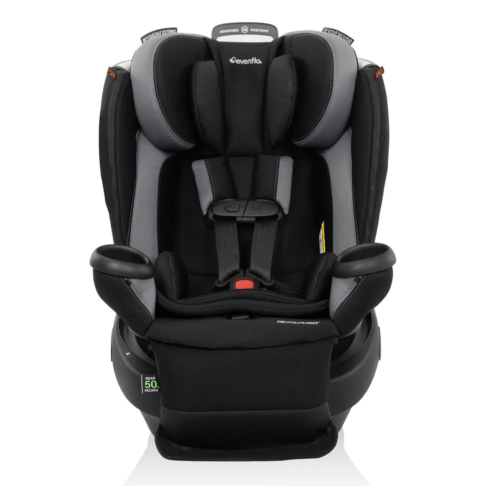Evenflo Revolve360 Extend All-in-One Rotational Convertible Car Seat with Quick Clean Cover - Revere Gray