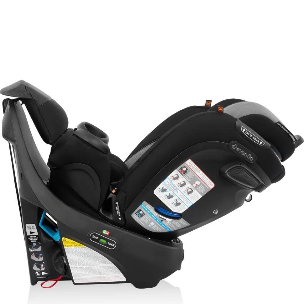 Evenflo Revolve360 Extend All-in-One Rotational Convertible Car Seat with Quick Clean Cover - Revere Gray