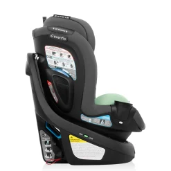 Evenflo Revolve360 Slim 2-in-1 Rotational Convertible Car Seat with SensorSafe - Peridot Green (Green & Gentle)