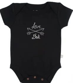 Finn+Emma Lap Shoulder Bodysuit, 6-9m - Black
