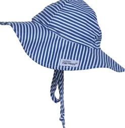 Flap Happy UPF50+ Floppy Sun Hat, Large (12-24m) - Navy Preppy Stripe