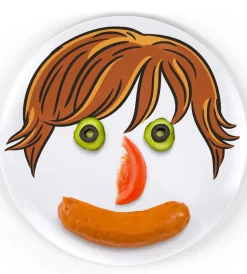 Fred & Friends Boy's Hairstyle Dinner Plates, Set of 3