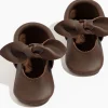 Freshly Picked Knotted Bow Moccasins, Size 1 - Espresso