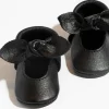 Freshly Picked Knotted Bow Moccasins, Size 2 - Ebony
