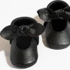Freshly Picked Knotted Bow Moccasins, Size 3 - Ebony