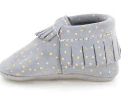 Freshly Picked Moccasins, Size 3 - Gray Confetti
