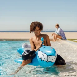 FUNBOY X Hot Wheels Kids Sharkruiser Pool Float w/ Water Squirter
