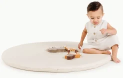 Gathre Padded Play Mat, Mini - Ivory Circle