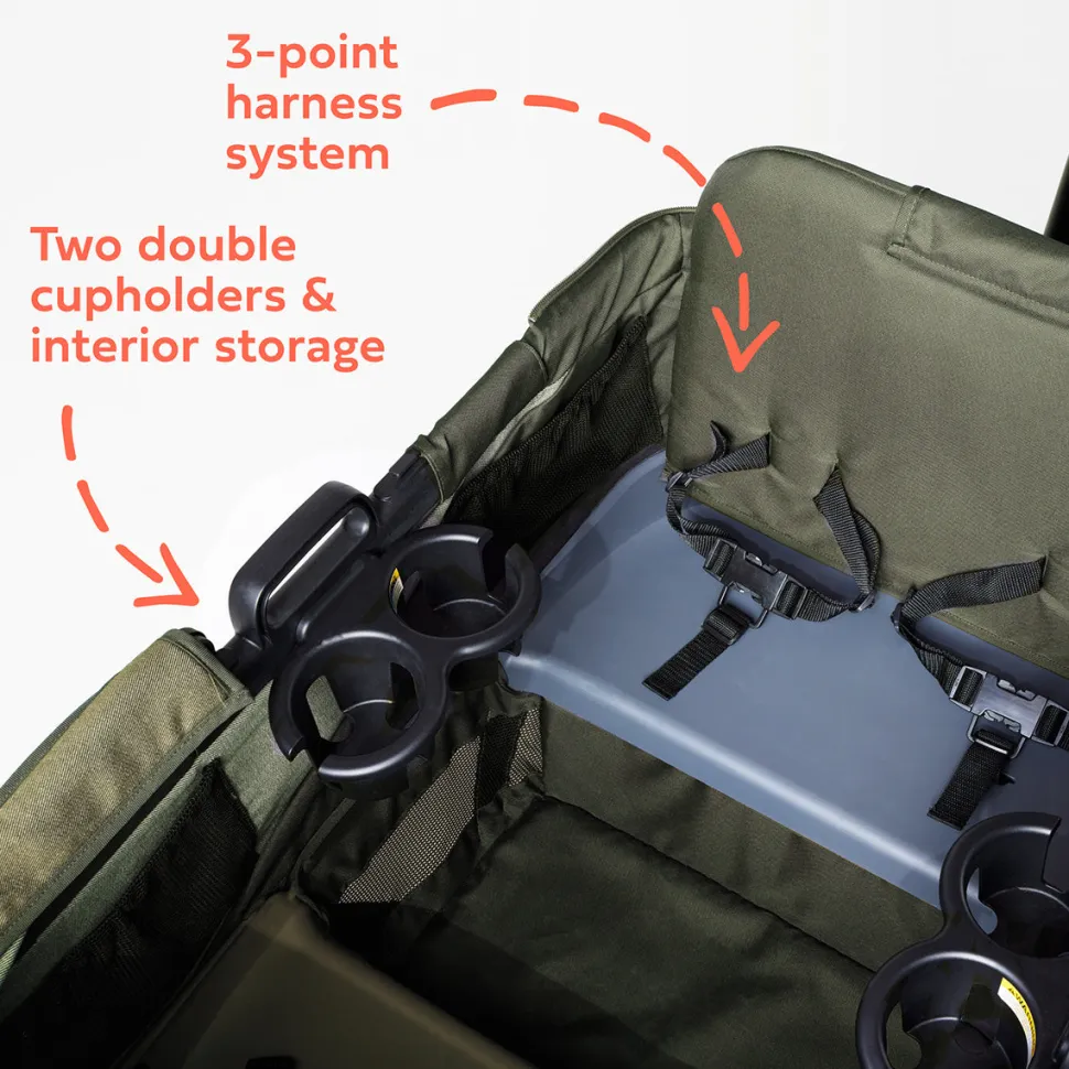 Gladly Family Anthem4 All-Terrain (4 Seater) Stroller Wagon Adventure Bundle - Forest