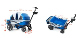 Gladly Family Anthem4 ICS All-Terrain (4 Seater) Stroller Wagon - Neon Indigo