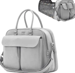 Gladly Family Pod Diaper Bag Changing Station + Travel Cot - Whisper Gray