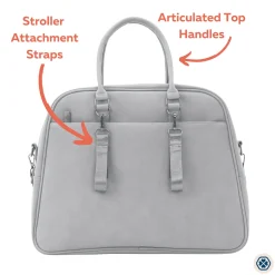 Gladly Family Pod Diaper Bag Changing Station + Travel Cot - Whisper Gray
