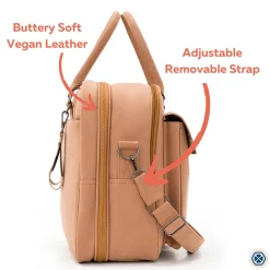 Gladly Family Pod Diaper Bag Changing Station + Travel Cot - Porcini Tan
