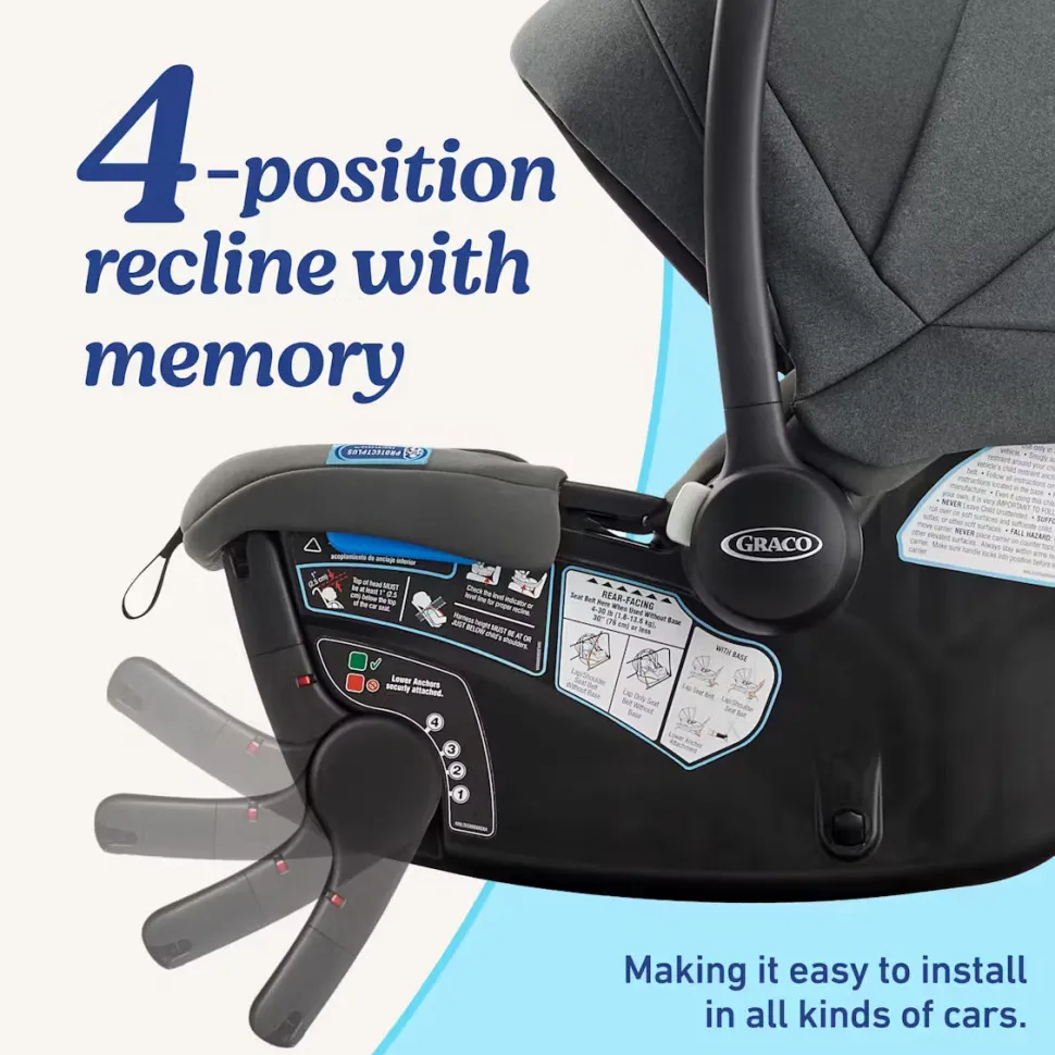 Graco GoMax Infant Car Seat with Insta-Install Rigid LATCH - Orchid Haze