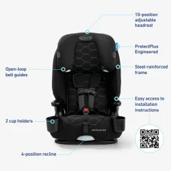 Graco Nautilus 2.0 LX ft. InRight LATCH 3-in-1 Harness Booster Car Seat - Hex