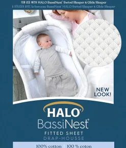 HALO BassiNest Fitted Sheet - Plume