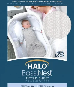 HALO BassiNest Fitted Sheet - Herringbone
