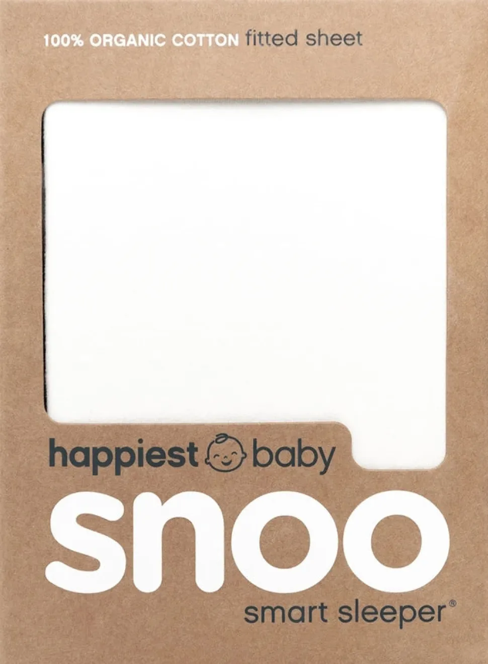 Happiest Baby SNOO Bassinet Fitted Sheet, Organic Cotton - White