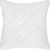 Hello Spud Decorative Pillow with Stuffer - Diagonal Pintuck Blue