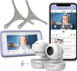 Hubble Connected Nursery Pal Deluxe Twin Smart Baby Monitor