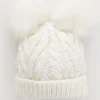 Huggalugs Fluffer Beanie Hat - Winter White, Large (2-6 years)