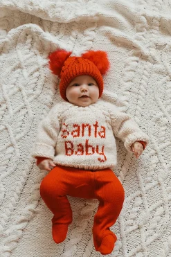 Huggalugs Fluffer Beanie Hat - Red, Small (0-6 months)