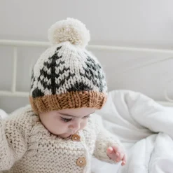 Huggalugs Forest Knit Beanie Hat - Natural, Small (0-6 months)