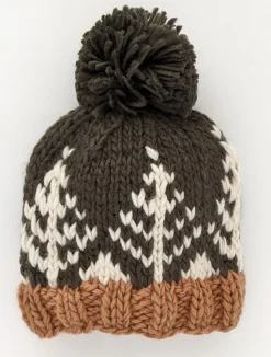 Huggalugs Forest Knit Beanie Hat - Loden, Large (2-6 years)