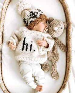 Huggalugs hi. Crew Neck Sweater - Black, 12-18 months