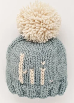 Huggalugs hi. Hand Knit Beanie Hat - Surf Blue, Large (2-6 years)