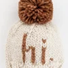 Huggalugs hi. Hand Knit Beanie Hat - Pecan, Large (2-6 years)