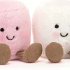 Jellycat Amuseable Pink and White Marshmallows, 6"