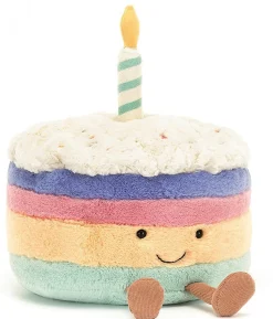 Jellycat Amuseable Rainbow Birthday Cake, 9"