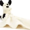 Jellycat Bashful Black & Cream Puppy Soother, 13"