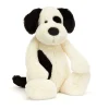 Jellycat Bashful Black and Cream Puppy, 21"
