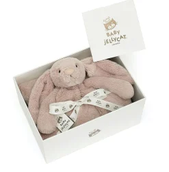 Jellycat Bashful Luxe Bunny Rosa Blankie, 28"