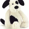 Jellycat Bashful Puppy in Black & Cream, 26"