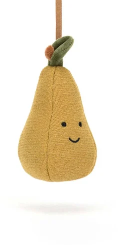 Jellycat Festive Folly Pear Ornament, 3"