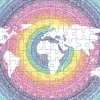 Jiggy Junior 100pc Puzzle - Rainbow Mandala World Map by Farah Brightart
