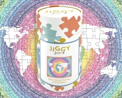 Jiggy Junior 100pc Puzzle - Rainbow Mandala World Map by Farah Brightart