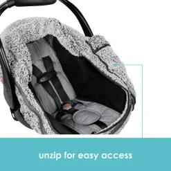 JJ Cole Cuddly Car Seat Cover - Gray