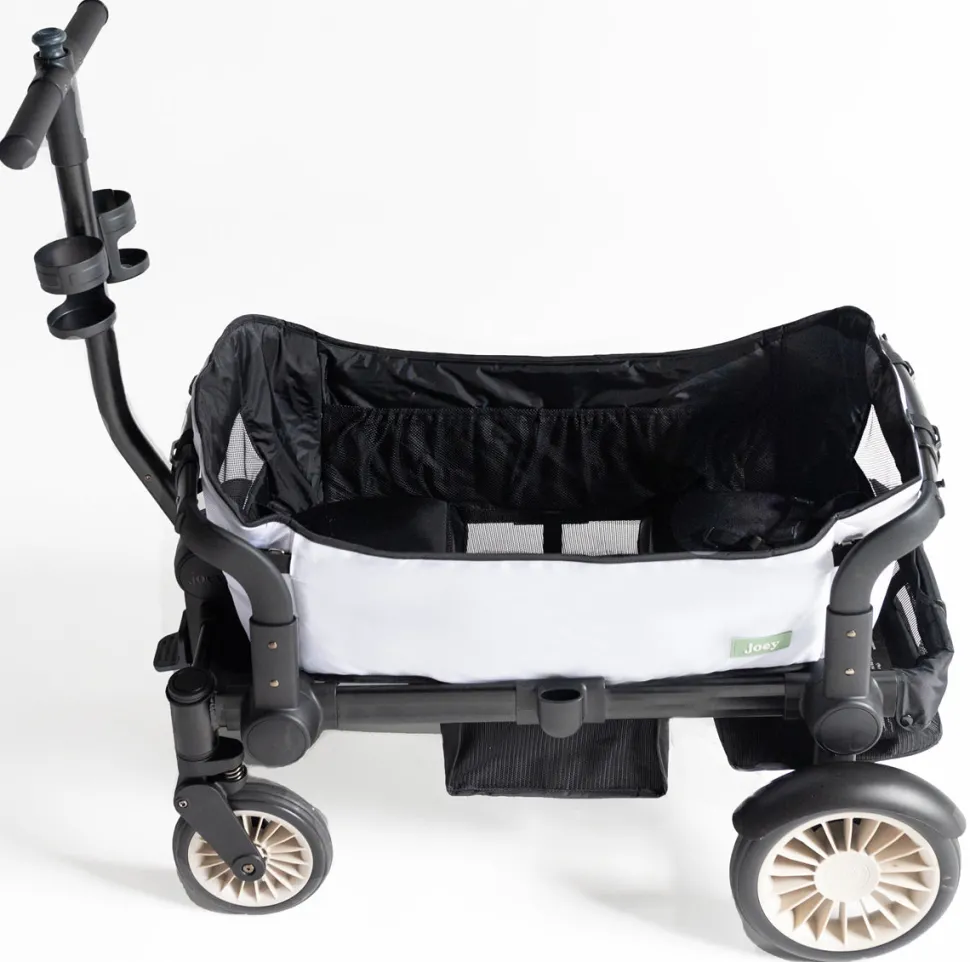 Joey (2 Seater) Stroller Wagon with 1 Canopy - White